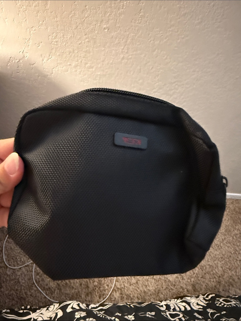 Tumi Black Textured Toiletry Kit